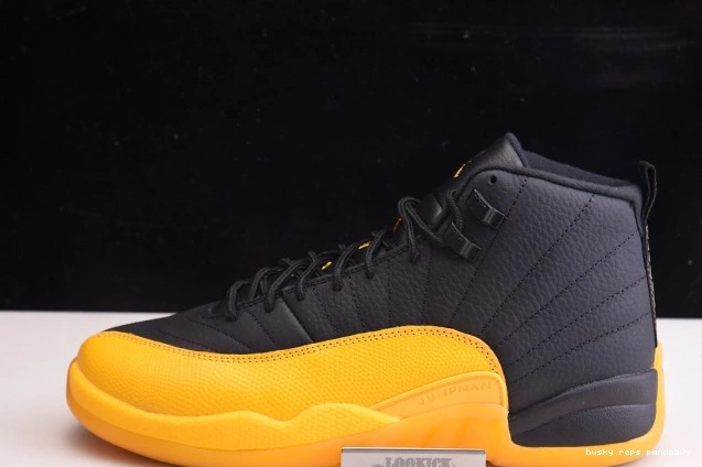 Rep Husky Air University Gold 130690-070 Retro Jordan 12 Black 0629